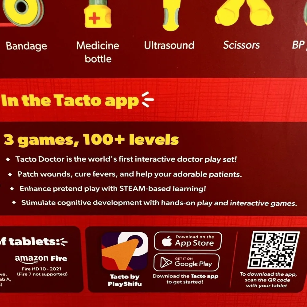 PlayShifu Tacto Doctor STEM Toy Kids Ages 4+ Red Excellent Interactive AR Kit